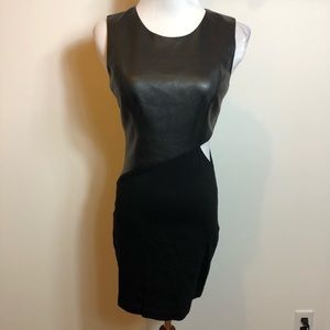 BCBGMAXAZRIA faux leather dress